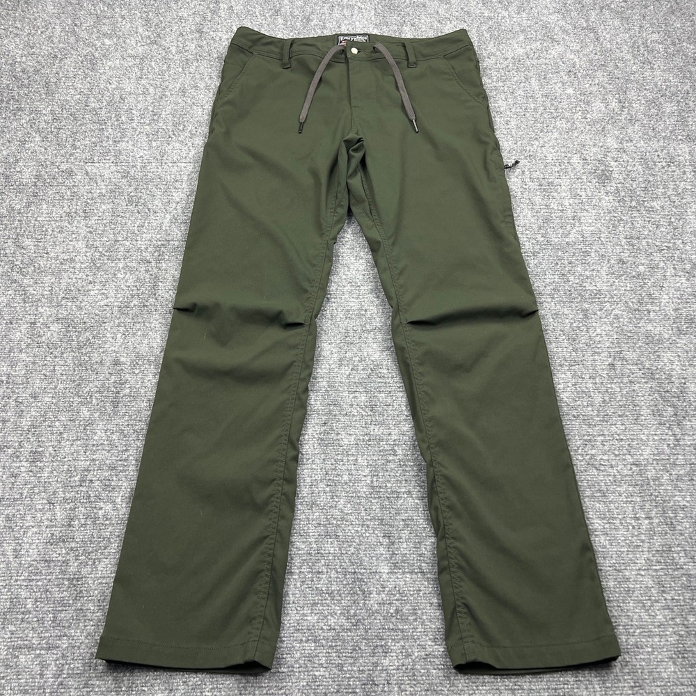 686 Everywhere Pants Mens 32x32 Green Technical Relaxed Fit Drawstring Travel